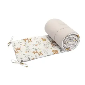 Bomimi MANTINEL do postýlky 180 cm, LESNÍ ZVÍŘÁTKA BÉŽOVÁ xy