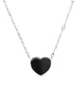 Sophie Heart Black Necklace