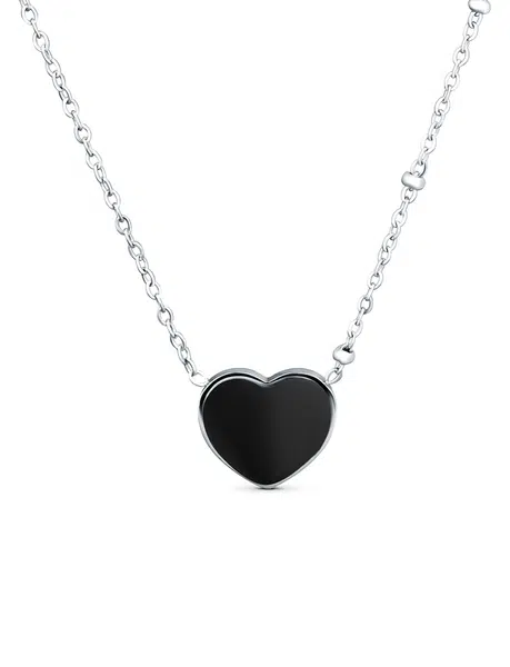 Sophie Heart Black Necklace