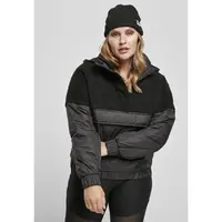 Women's drawstring jacket Sherpa Mix black/black
