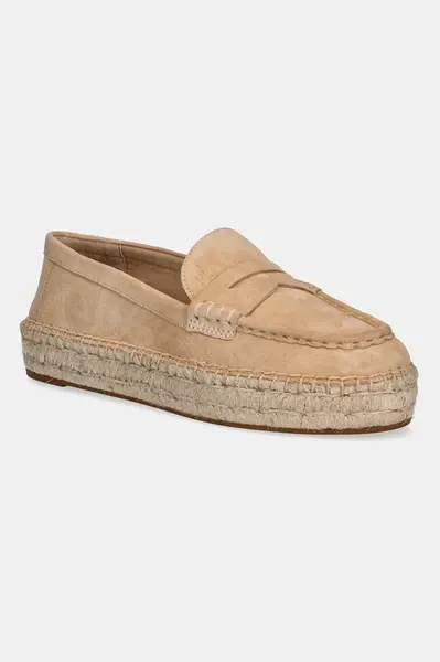 Semišové espadrilky Lauren Ralph Lauren Luize Loafer