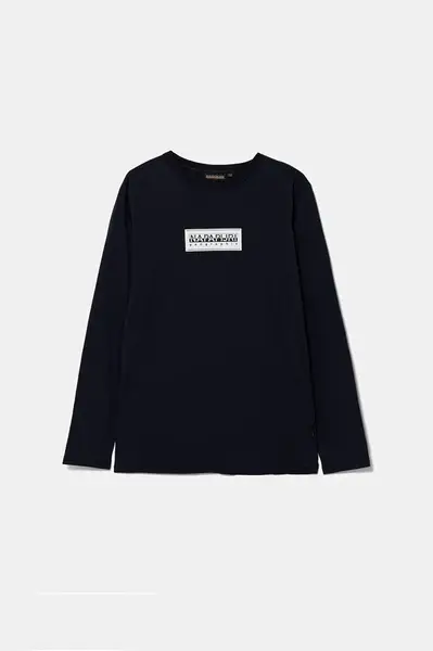 Detská bavlnená košeľa s dlhým rukávom Napapijri S-CHAMOIS