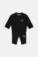 Detská tepláková súprava adidas Originals TREFOIL CS čierna farba, IW1009