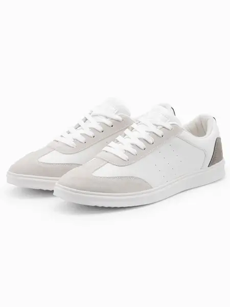 Ombre Casual men's sneaker shoes OLDSCHOOL - white