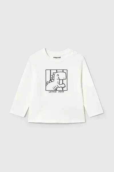 Detské bavlnené tričko s dlhým rukávom Mayoral