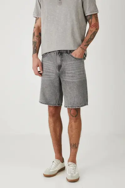 Rifľové krátke nohavice Medicine pánske, šedá farba