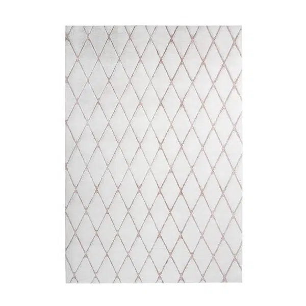 XXXL KOBEREC S VYSOKÝM VLASEM, 80/150 cm, růžová, bílá
