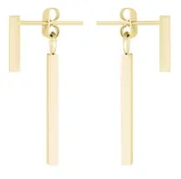 Troli Pozlacené ocelové náušnice Hranolky