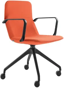 LD SEATING Konferenční křeslo FLEXI LIGHT, CHL,BR,F95-BL, podnož černá