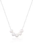 JwL Luxury Pearls Jemný stříbrný náhrdelník s pravými říčními perlami JL0782