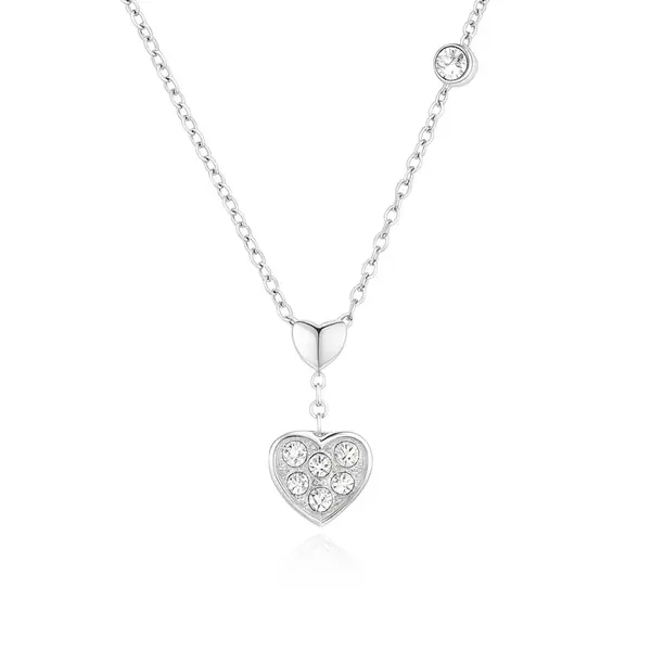 Troli Romantický ocelový náhrdelník s krystaly VSN028S