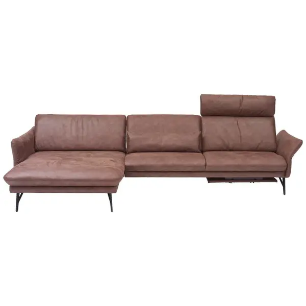 Himolla ROHOVÁ SEDAČKA, textil, tmavě hnědá