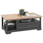 Hom`in KONFERENČNÍ STOLEK, barvy grafitu, dub artisan, kompozitní dřevo, 120/67/45 cm