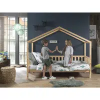 MID.YOU DĚTSKÁ POSTEL SE STŘÍŠKOU, 90/200 cm přírodní barvy