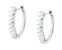 Morellato Stříbrné oválné náušnice s kubickými zirkony Tesori SAIW265