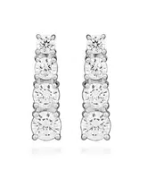 Silver Cat Elegantní visací náušnice s kubickými zirkony SC577