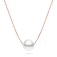 Brilio Silver Půvabný pozlacený perlový náhrdelník NCL99R