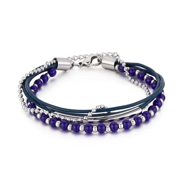 Troli Modrý korálkový náramek VESB0521S-D