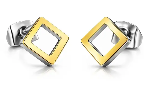 Boccia Titanium Čtvercové titanové náušnice 05022-02