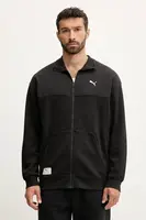 Mikina Puma pánská, černá barva, hladká, 688218