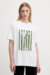 Bavlněné tričko Abercrombie & Fitch dámské, bílá barva, KI157-5346-100