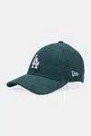 Bavlněná baseballová čepice New Era zelená barva, 60691358