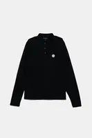 Dětské tričko s dlouhým rukávem Emporio Armani tmavomodrá barva, s aplikací, EB000760 AF16641