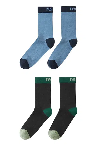 Dětské ponožky z vlněné směsi Reima Parit 2-pack modrá barva, 5300309A