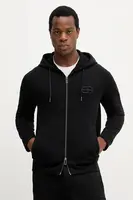 Mikina Emporio Armani pánská, černá barva, s kapucí, s aplikací, 8N1ML6 1JHSZ