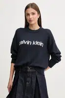 Bavlněný svetr Calvin Klein Jeans dámský, tmavomodrá barva, LV047C311G