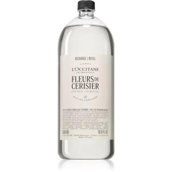 L’Occitane Fleurs de Cerisier sprchový gel náhradní náplň 500 ml