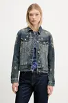 Džínová bunda Desigual ESPEJOS modrá barva, přechodná, 25WWED11