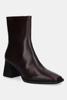Kožené kotníkové boty Vagabond Shoemakers HEDDA dámské, vínová barva, na podpatku, 5002-001-44