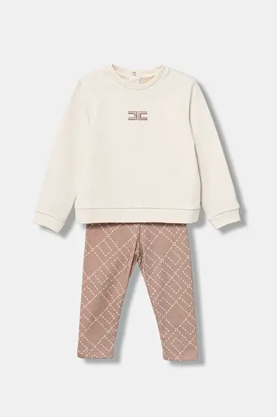 Kojenecká sada Elisabetta Franchi béžová barva, ENCD107.0.FF002