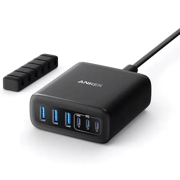 Anker 112W 3xUSB-C, 3xUSB Nabíjecí stanice černá
