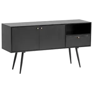 Livetastic ŠIROKÁ KOMODA, černá, 140/75/40 cm