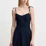 Šaty Tommy Jeans tmavomodrá barva, mini, DW0DW20880