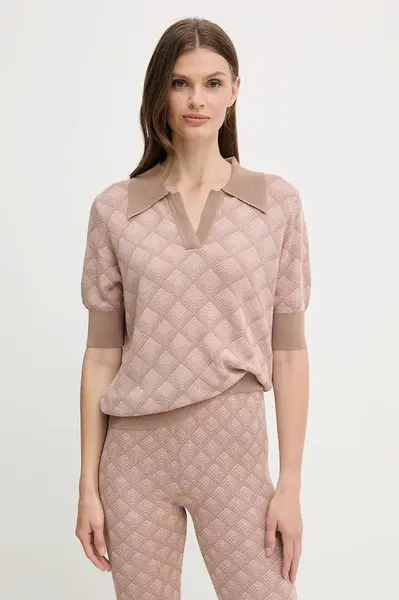 Polo tričko se lněnou směsí Silvian Heach CHATZID