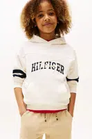 Bavlněná mikina Tommy Hilfiger béžová barva, s kapucí, KB0KB09742