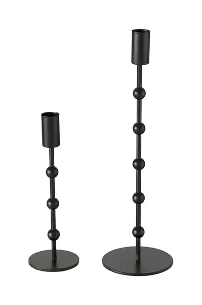 Sada svícnů Boltze Kimberly 20 / 30 cm 2-pack černá barva
