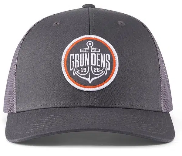 Grundéns kšiltovka logo anchor trucker charcoal