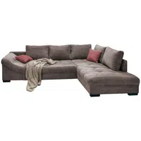 MID.YOU ROHOVÁ SEDAČKA, textil, šedohnědá