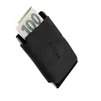 FIXED Tiny Wallet Kožená peněženka z pravé hovězí kůže, černá