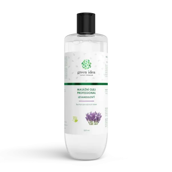 Levanduľový masážny olej 500 ml – Green idea