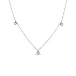 Náhrdelník z bílého zlata s bezel diamanty KLENOTA