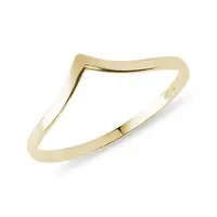 Prstýnek chevron ze žlutého zlata KLENOTA