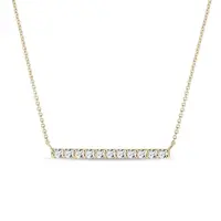 Náhrdelník ze zlata s briliantovou tyčinkou KLENOTA