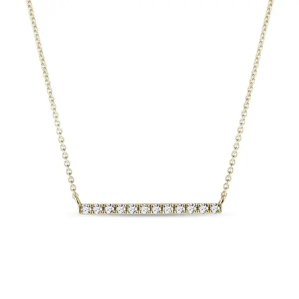 Náhrdelník s diamantovou tyčinkou ve zlatě KLENOTA