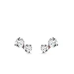 Moderné diamantové náušnice z ružového zlata KLENOTA