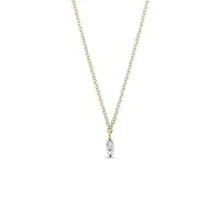 Náhrdelník zo žltého 14 kt zlata s diamantom KLENOTA